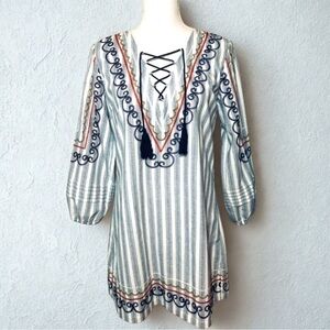 NWOT English Factory Embroidered Shift Dress Women Small